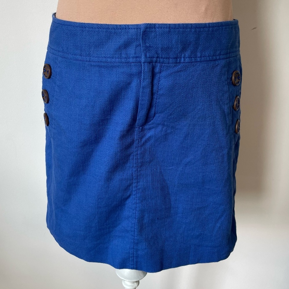 Lilly Pulitzer Woven 100% Cotton Button Pocket Detail Mini Skirt EUC Size 8